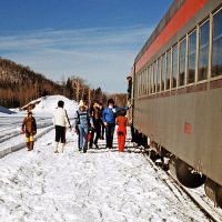 P’Tit Train du Nord, hiver 1978 – Photo : Diane Brault