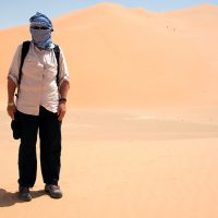 Diane Brault dans le Rub al-Khali. Photo Jean-Guy Joubert